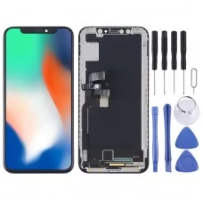 Oryginalny ekran LCD Materiał OLED i Digitizer Pełny montaż dla iPhone X